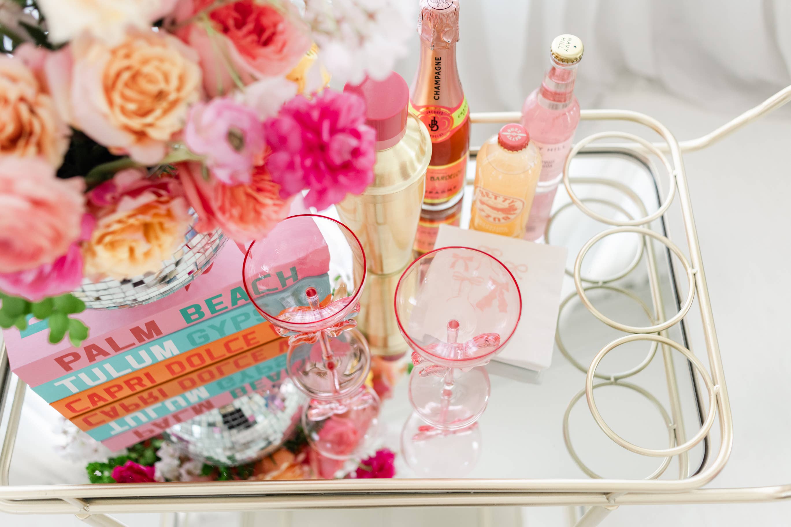 Rock Paper Scissors - Wholesale Wine Glass - Bow & Bubbly - Pink Coupe Wine Glass 5