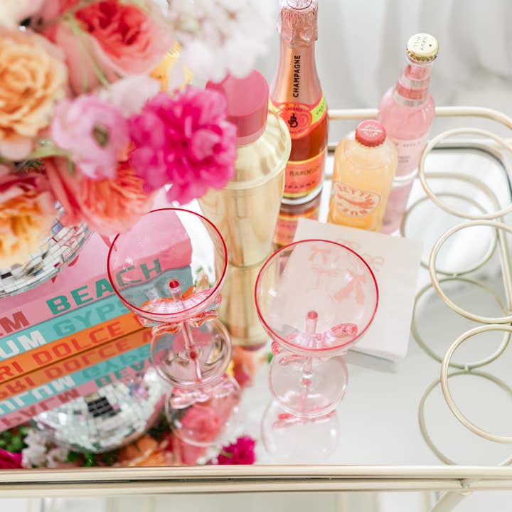 Rock Paper Scissors – Engroshandel Vinglas – Bow & Bubbly - Pink Coupe Vinglas5