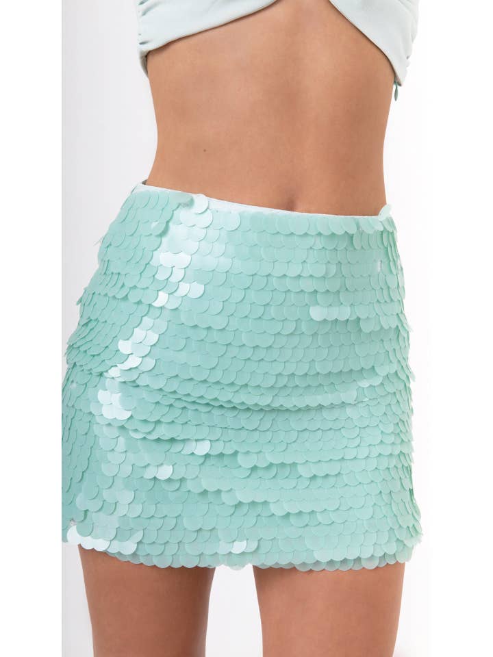 Storm Label - Venta al por mayor Falda - Mujer - Falda Disc verde menta