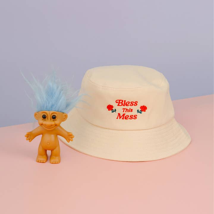 Party Mountain Paper co. - Wholesale Bucket Hat - Unisex - Bless This Mess Bucket Hat | Last Chance