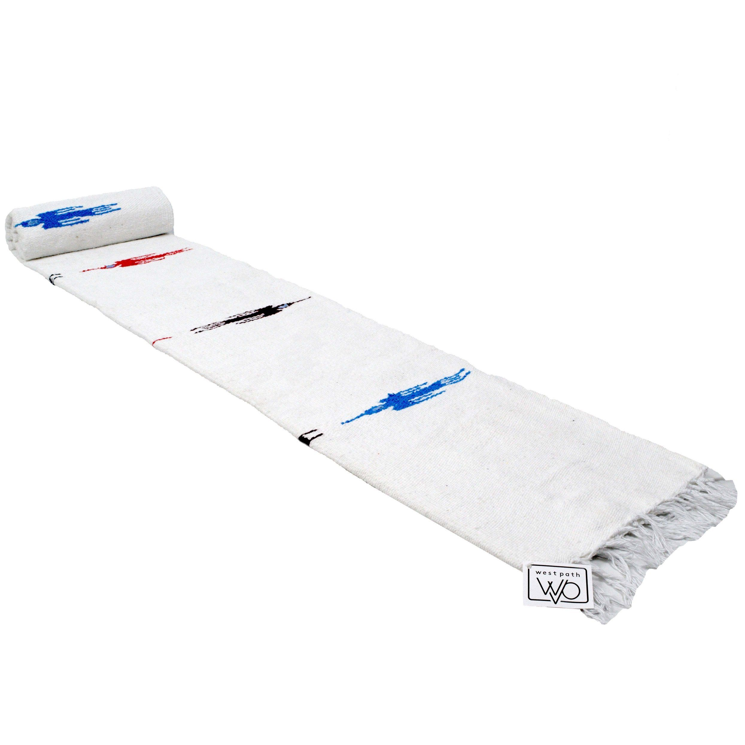 West Path - Wholesale Yoga Blanket - Namaste White Baja Thunderbird Yoga Blanket5