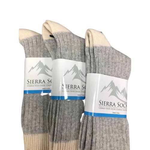 Sierra Socks – wholesale Socks – Men's – Wool Striped Boot Work Men's 3 Pair Pack Socks M64008