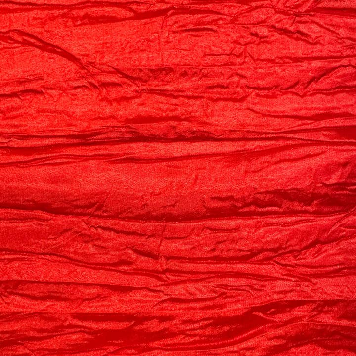 YOUR CHAIR COVERS - Wholesale Tablecloth - 120 inch Crinkle Taffeta Round Tablecloth Red2