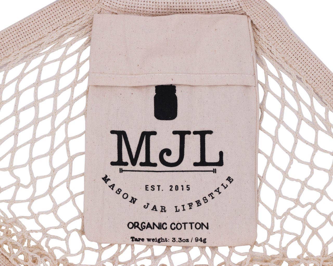 Mason Jar Lifestyle - Wholesale Grocery/Shopping Bag - Organic Cotton String Tote Bag with Pocket6