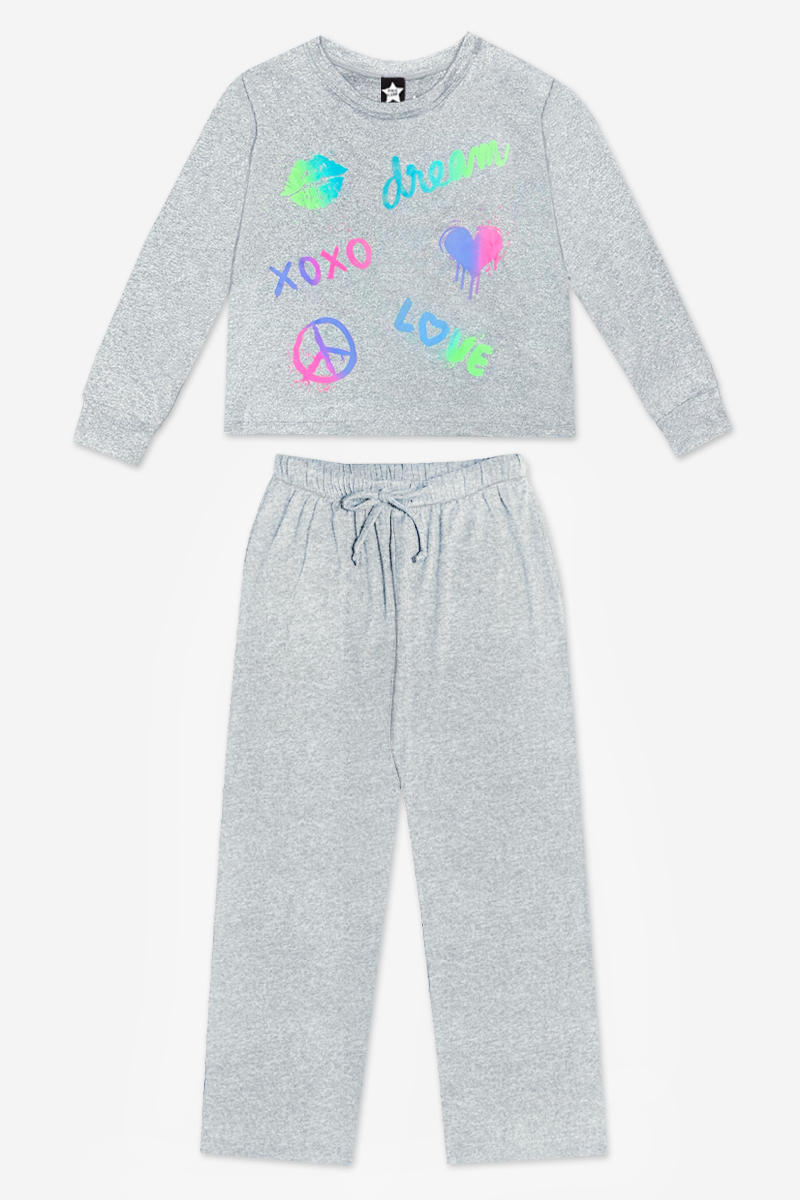 PixieLane - Vendita all'ingrosso Set loungewear - bambini - Pantaloni Easy Tee & Karate a manica lunga Simply Soft29