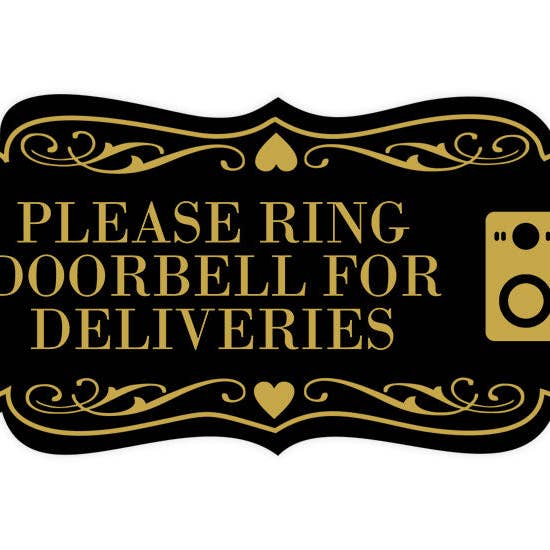 All Quality - Wholesale Sign - Signs ByLITA Designer Please Ring Doorbell for Deliveries Wall or Door Sign6