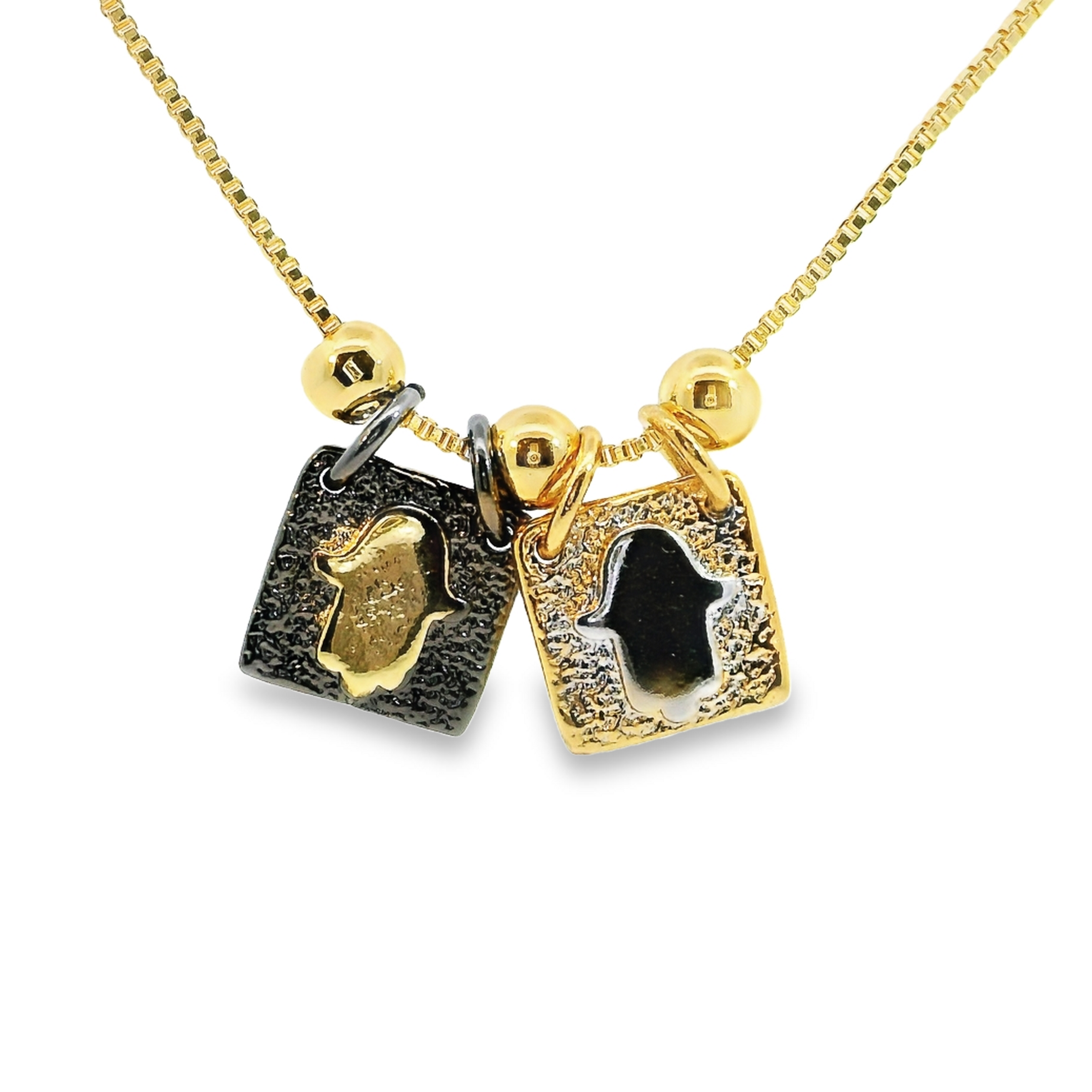 E ACCESORIES JEWERLY – Großhandel Kette mit Anhänger/Charm – Halskette Escapulario in Anthrazit3