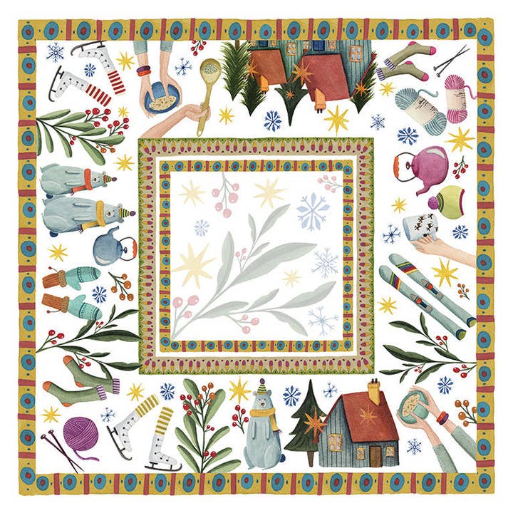 Toalha de Mesa de Cetim Festa de Inverno 100% Feita em Itália por atacado de The Napking