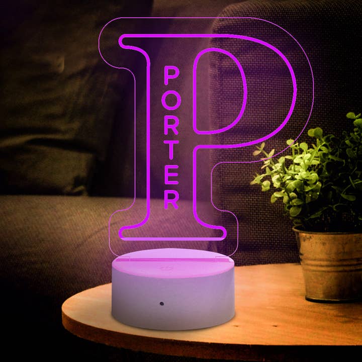 Naomi's Happy Place Shop - Wholesale Night light - A-Z 26 Letters Led Lamp Custom Name Night Light14