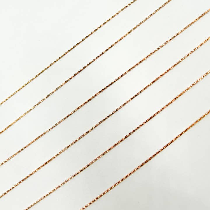 Jewels & Chains - Wholesale Link & Chain Necklace - 656RGF. 14K Rose Gold Filled Wire Chain