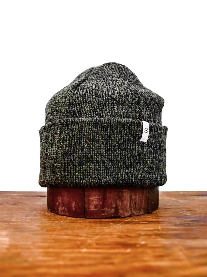 Dark Melange Ragg Wool Beanie for wholesale by Upstate Stock