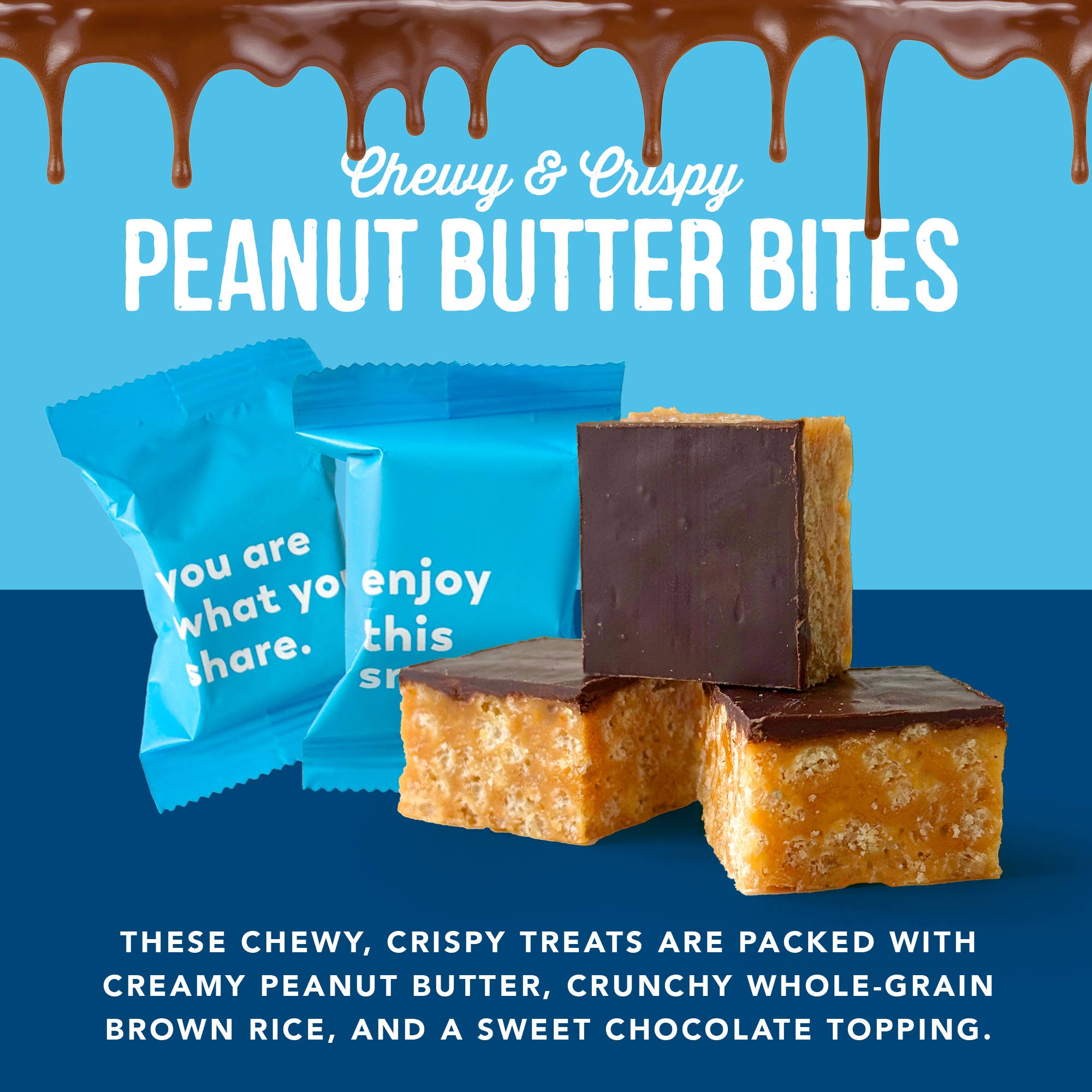 Snackatere – wholesale Chocolate-covered sweets – Peanut Butter Bites -Rice Crispies Treat, Vegan, Kosher Bulk6