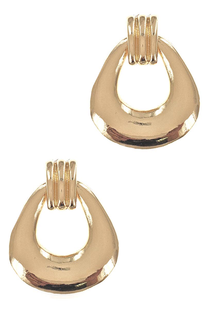 Lucylou Collection - Wholesale Hoop Earrings - Gold Metal Hoop Dangle Earring