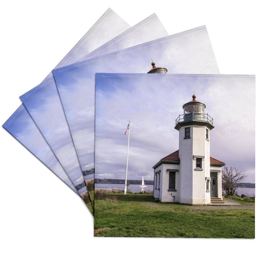 3dRose – wholesale Coasters – 3dRose, Point Robinson Lighthouse, Maury Island, near Seattle, WA, USA, Coaster0