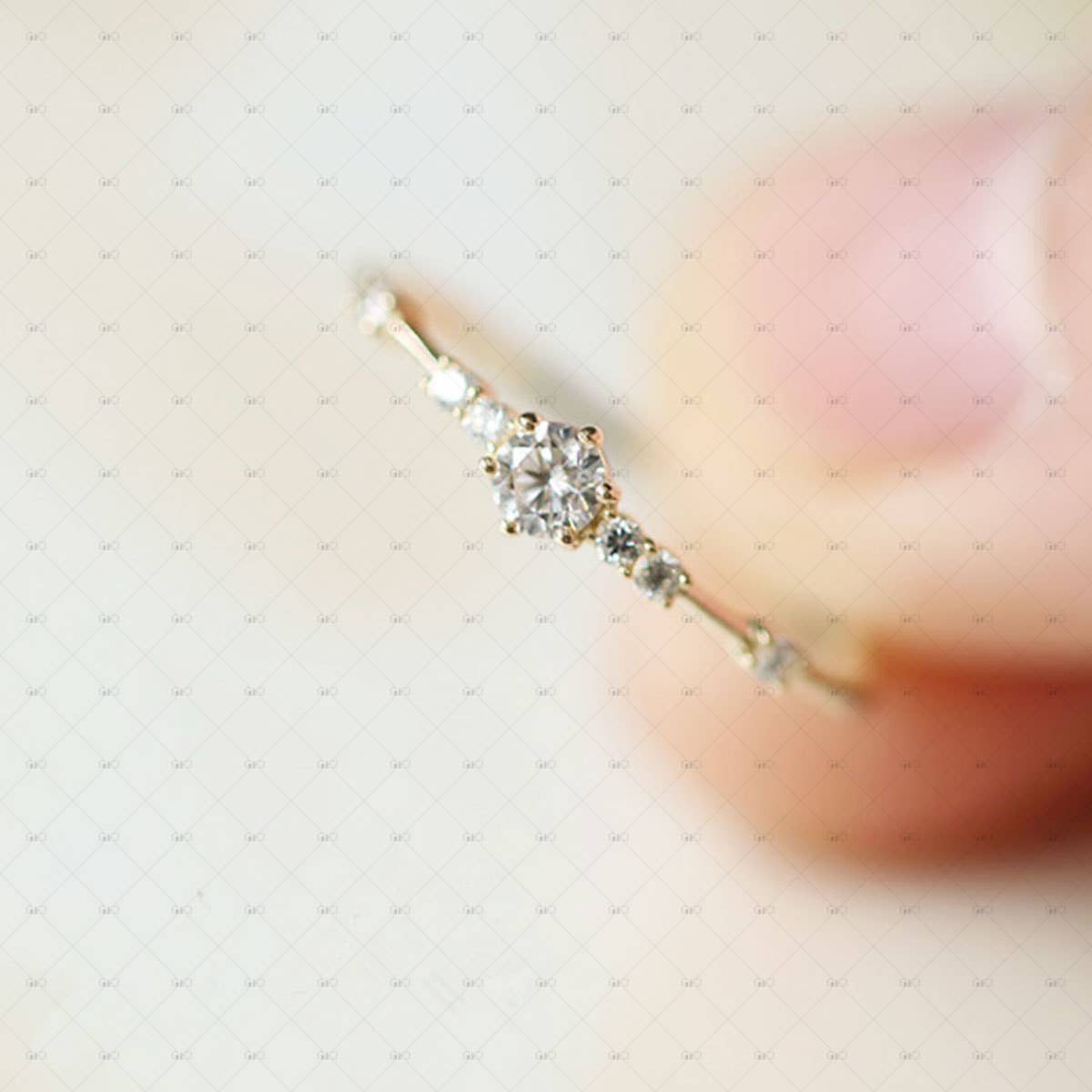 Gioiellin - S925 Silver Jewelry - Wholesale Multi-Stone Ring - S925 Silver 14k Gold Plated 7 Zirconia Ring3