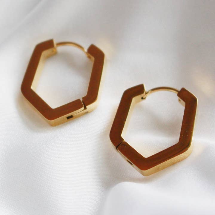 Hexagon square hoops for wholesale by Lovanju