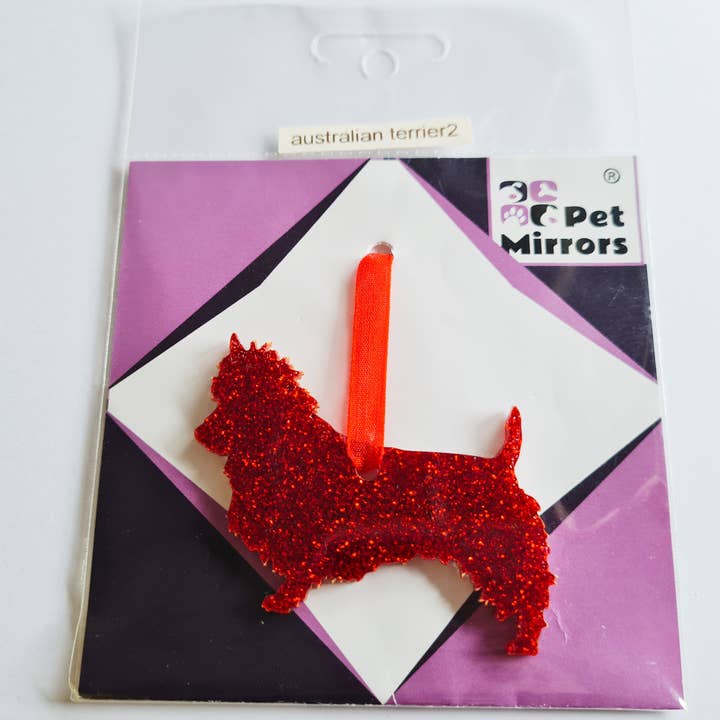 Glitzernder Australian Terrier Weihnachtsschmuck für den Großhandel von Pet Mirrors