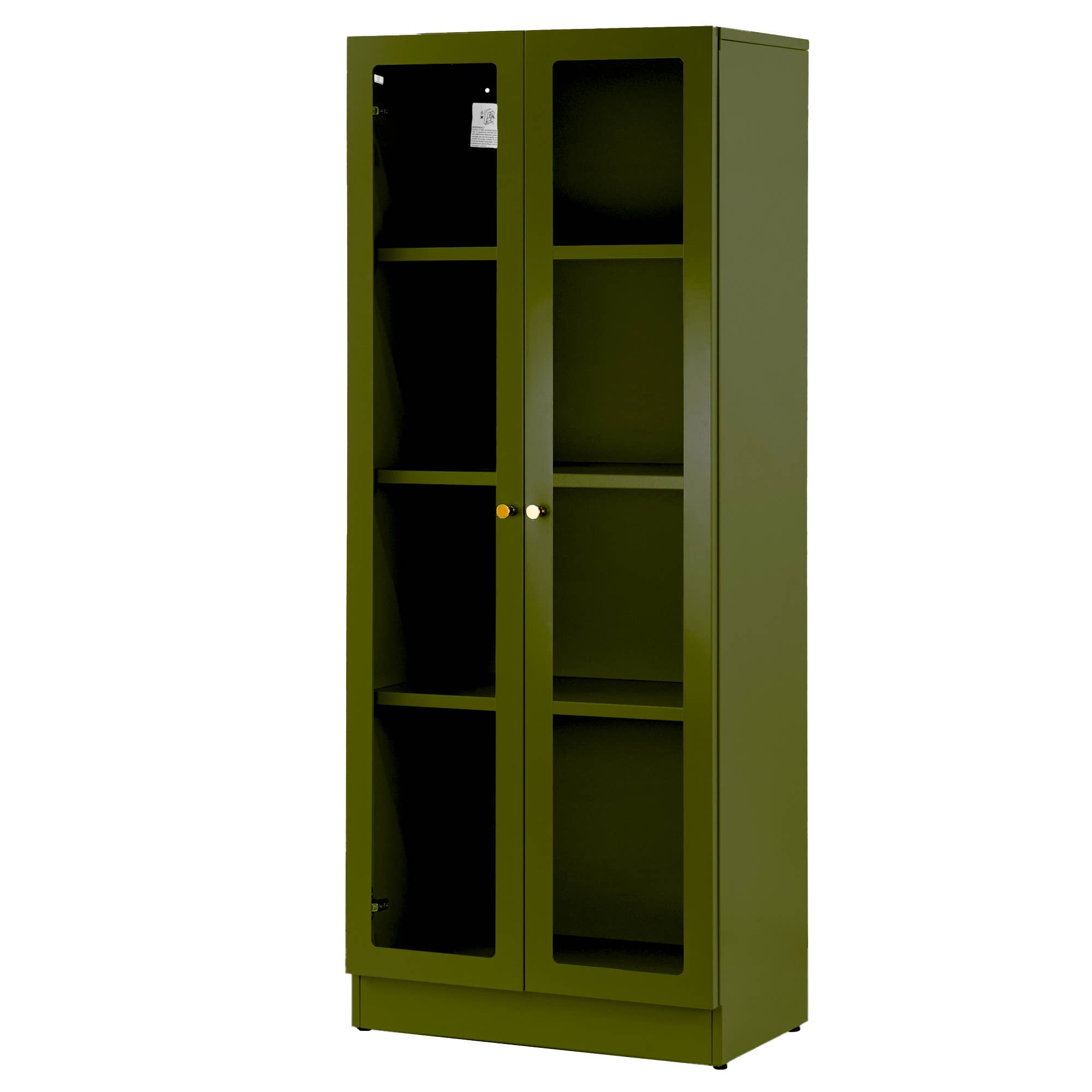 Glamour Home - Wholesale Bookcase - Avice 59-inch Dark Green French Door Metal Cabinet3