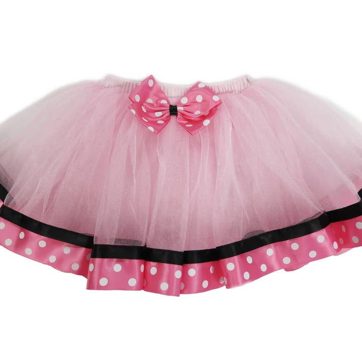 Gonna Tutu a Pois Rosa con Fiocco di Minnie per la vendita all'ingrosso da parte di Wenchoice
