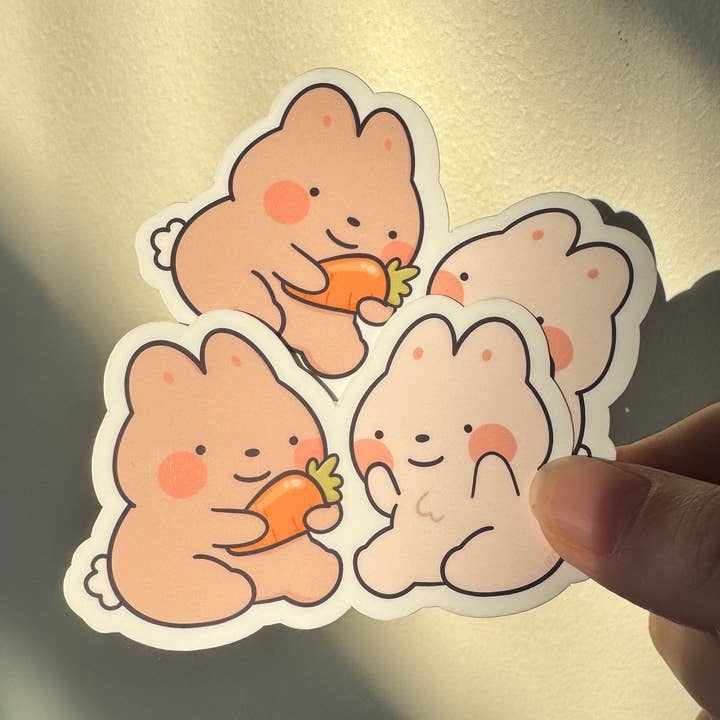iristocat - Wholesale Sticker - Bunny Couple Waterproof Vinyl Sticker0