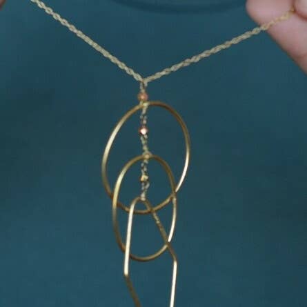 Fair Anita - Wholesale Pendant/Charm Necklace - Ripples Necklace - Gold4