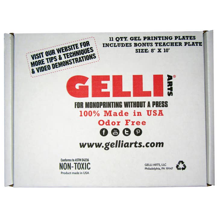 8x10 Gelli® Class Pack-11 Plates for wholesale by Gelli Arts