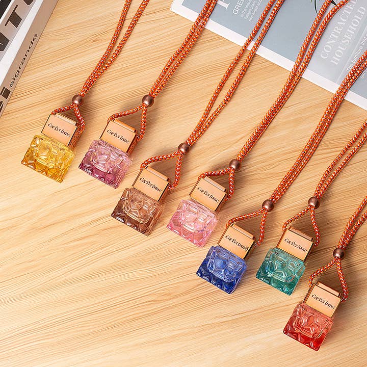 Candles Meta - Wholesale Car Freshener - Unisex - 8ml Rose Gold Lid Water Cube Car Perfume Empty Bottle
