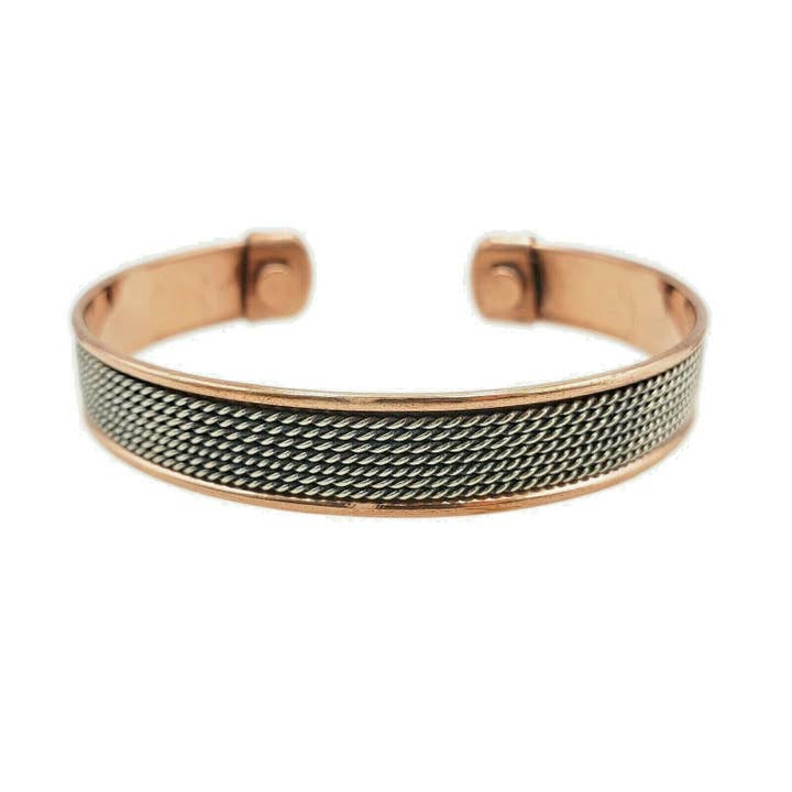 Treasure Jewelry - Wholesale Cuff Bracelet - Pure Copper Magnetic Bracelet Arthritis Pain Therapy