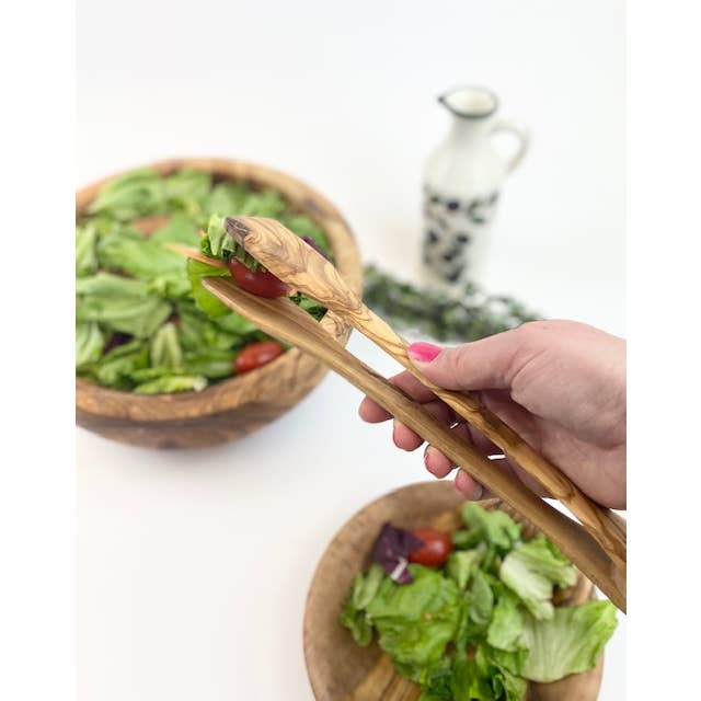 Natural OliveWood - Wholesale Kitchen Tong - Olive Wood Table Tongs1