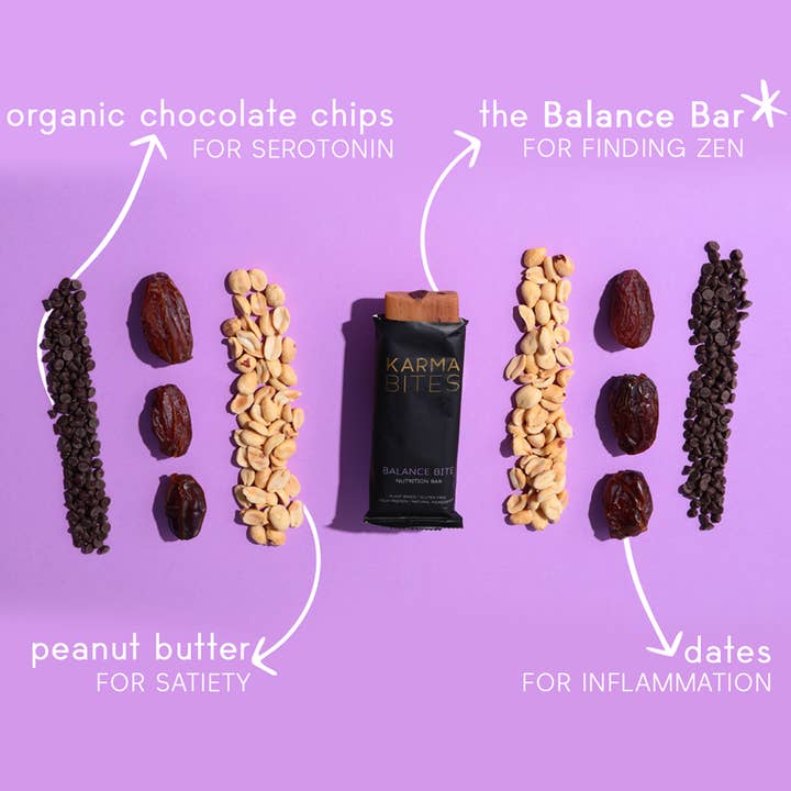 Karma Bites - Wholesale Snack Bar - Balance Bar Box (Peanut Butter Chocolate Chip)1