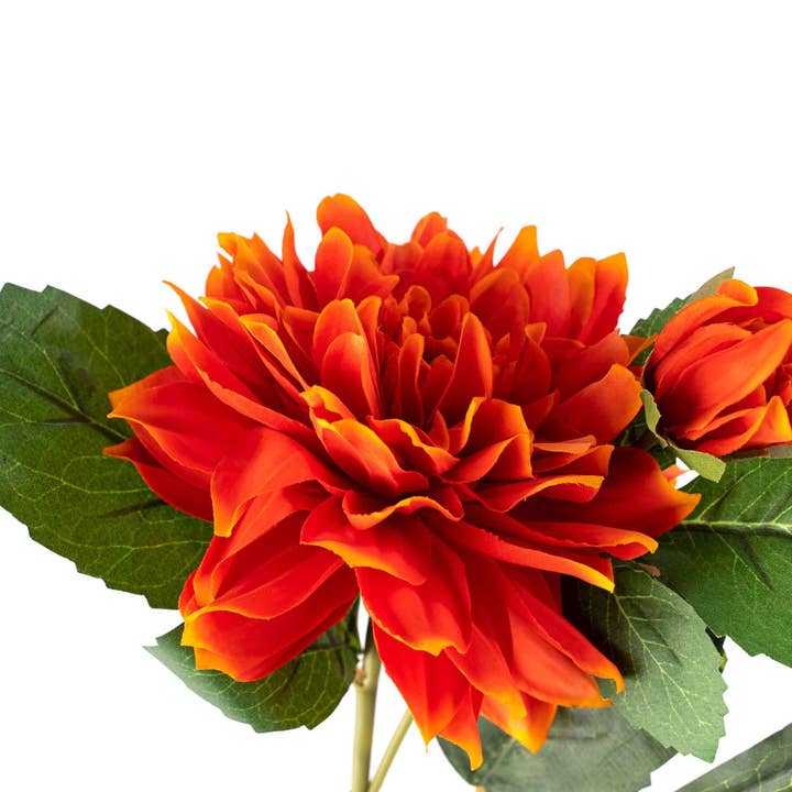 Portofino International Trading, USA - Wholesale Artificial Flowers - Faux Dahlia Stem 23" - Orange2