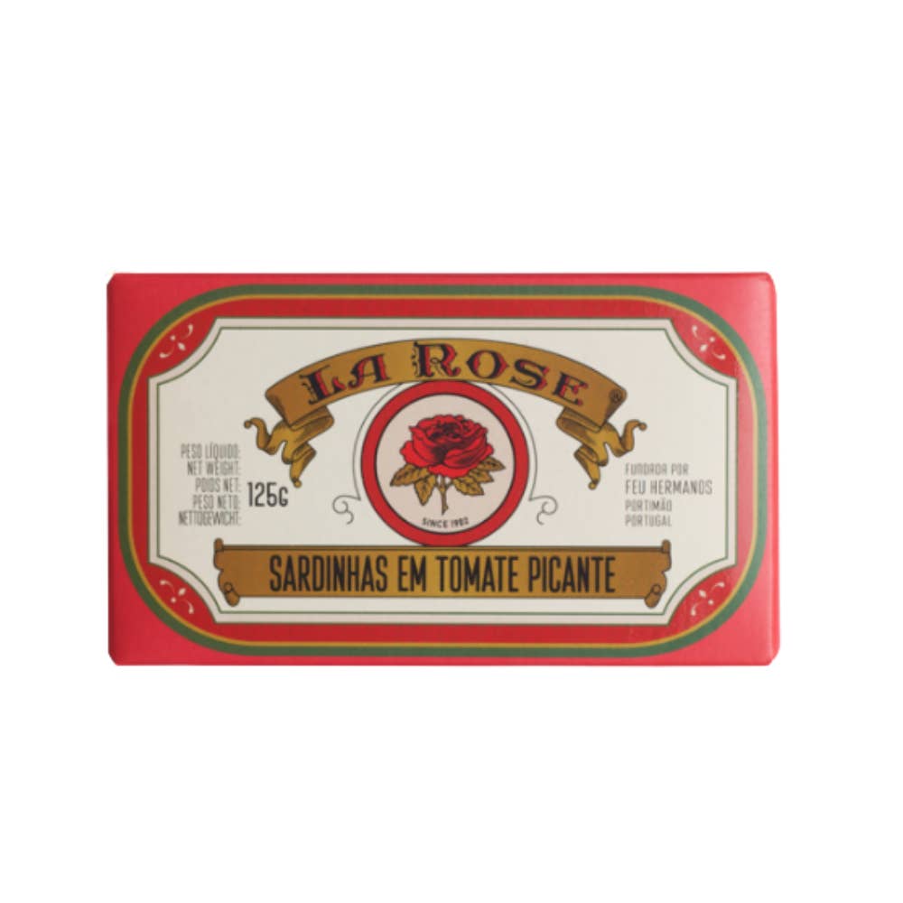 Portugalia Imports - Wholesale Tinned Fish - La Rose Sardines in Spicy Tomato Sauce