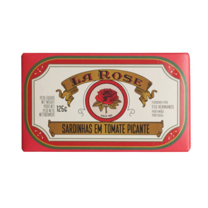Portugalia Imports - Wholesale Tinned Fish - La Rose Sardines in Spicy Tomato Sauce0