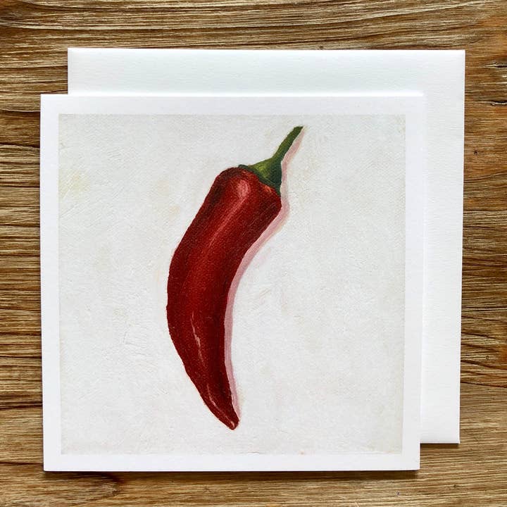 Single Pepper Any Occasion Card for wholesale by Come Alive Studio