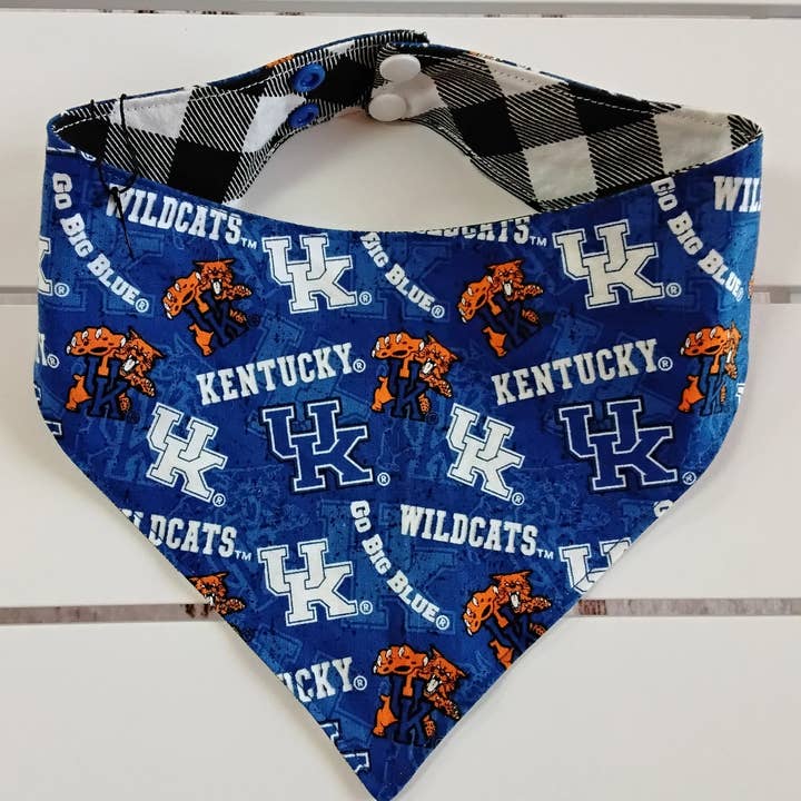 Go Big with licensed UK Fabric & Black & White Plaid for wholesale by DJS & K Handcrafted