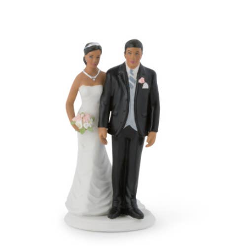 "The Love Pinch" Bridal Couple Figurine Cake topper for wholesale by Weddingstar Inc.