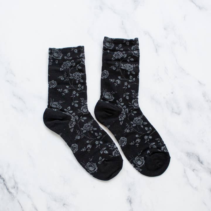 Tiepology - Wholesale Socks - Women's - Antique Rose Garden Casual Socks