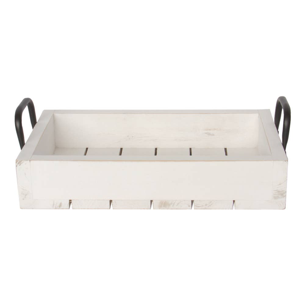 Sincere Surroundings - Wholesale Decorative Tray - Lifestyle Collection - Rustic Tray - White Tray Set1