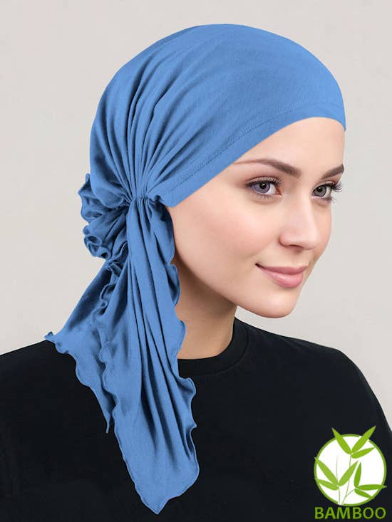 The Bella Scarf Bamboo Periwinkle Blue for wholesale by Turban Plus