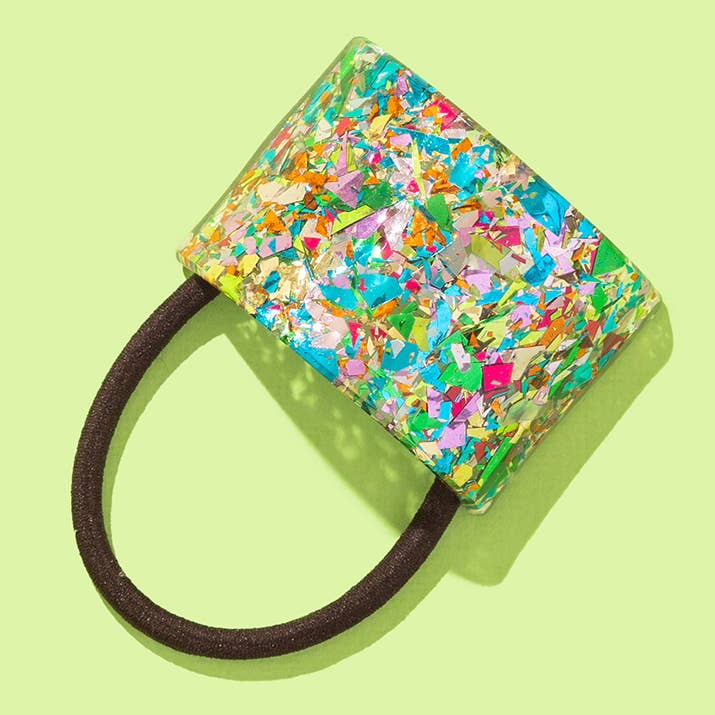 *ON SALE* Hair Cuff Ponytail Holder - Colorful Confetti for wholesale by Taylor Elliott Designs