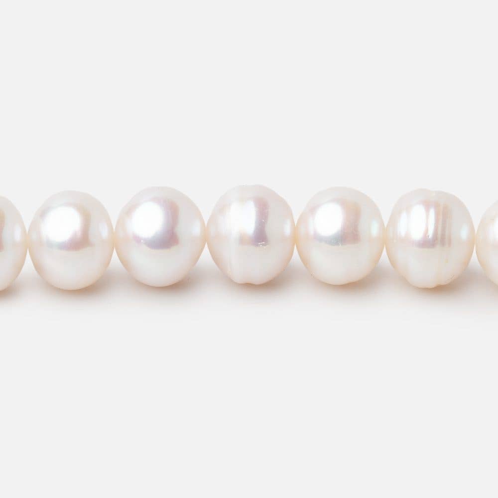 Beads of Cambay – Missangas por atacado – Pérolas Akoya de Água Salgada Chinesas Off White de 7-8mm 15,5 polegadas 56 peças A0