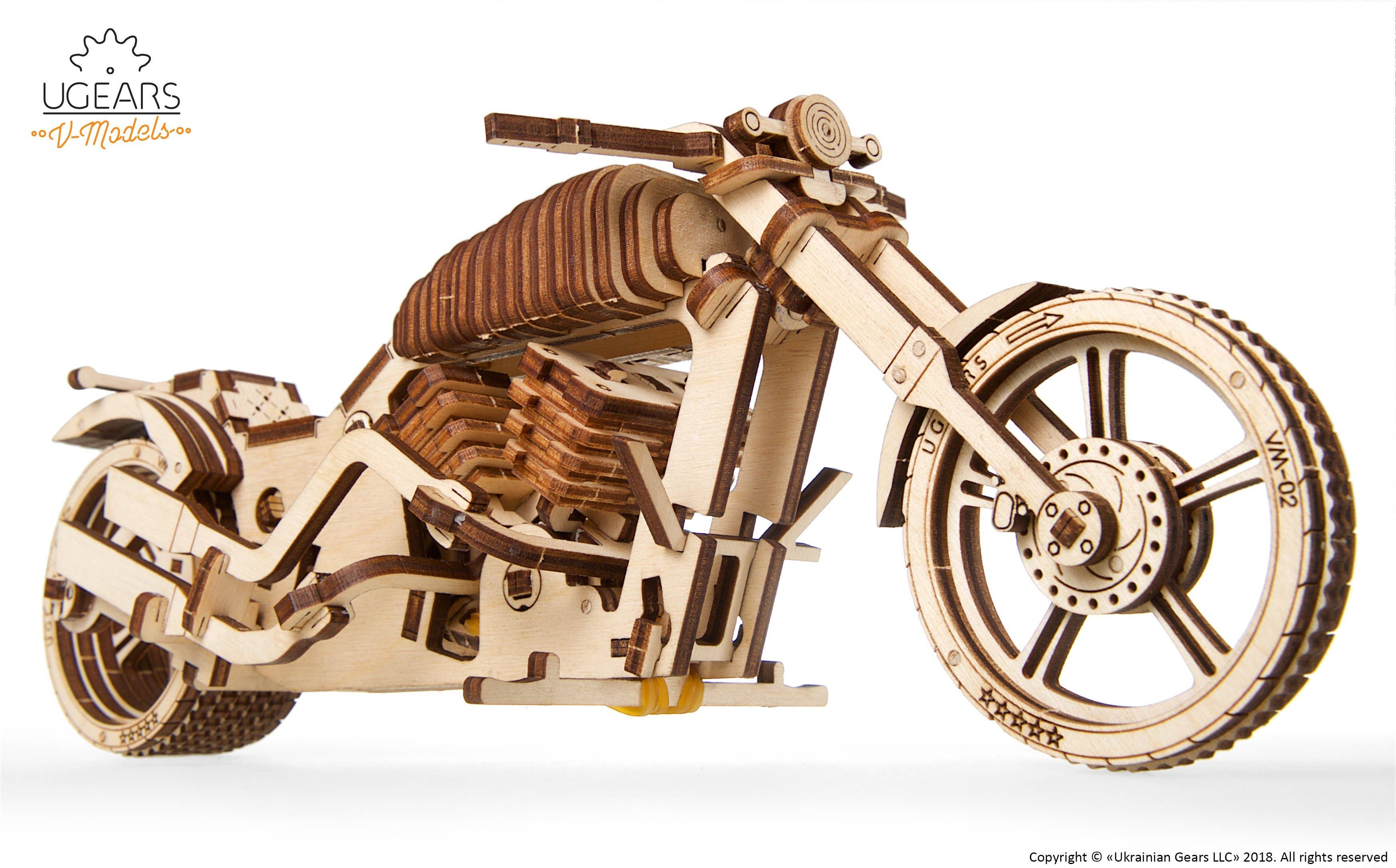 Ukidz LLC - Wholesale DIY Craft Kit - UGears Bike VM-02 -Wooden 3D Puzzles - DIY6