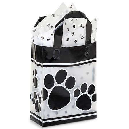Paw Print Plastic Gift Bag for wholesale by Nashville Wraps