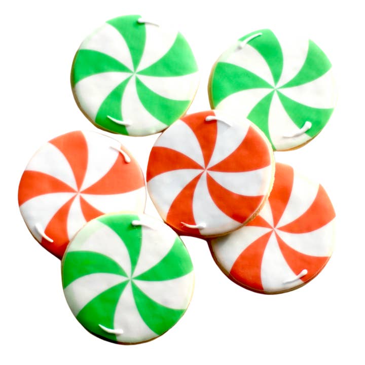 Peppermint Swirl Cookies for wholesale by Sweet Sanctions LLC