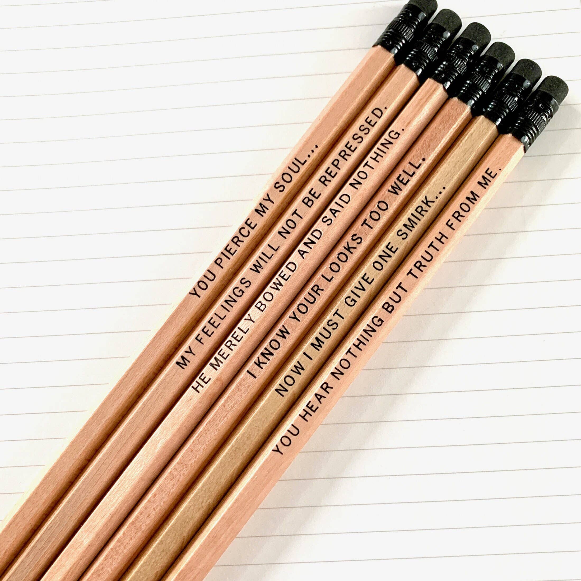 Lit & Whimsy - Wholesale Pencil - Jane Austen Good Guys Pencil Set2