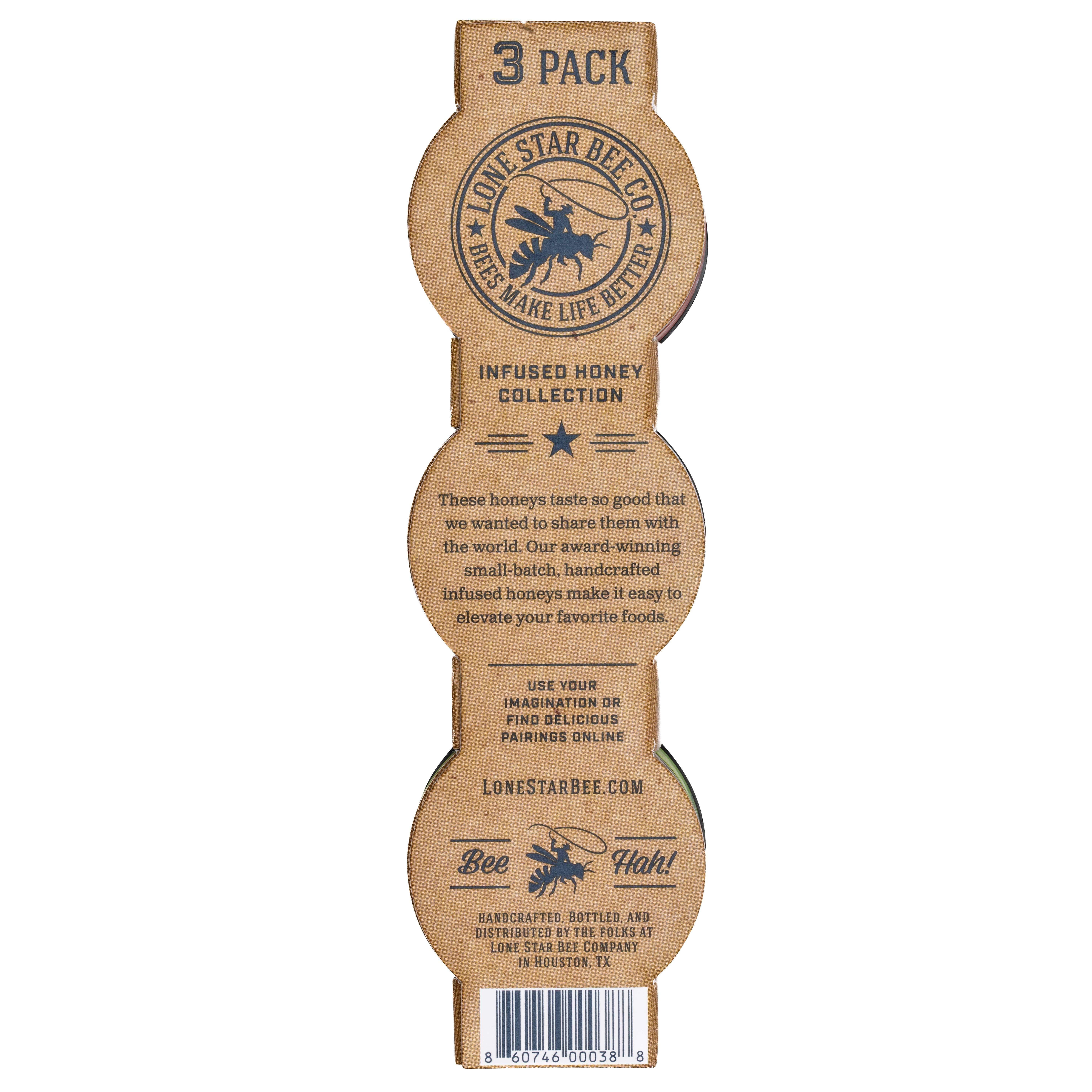 Lone Star Bee Company - Wholesale Honey - INFUSED Honey 3-Pack (3oz Jars) - Great for Easter!3