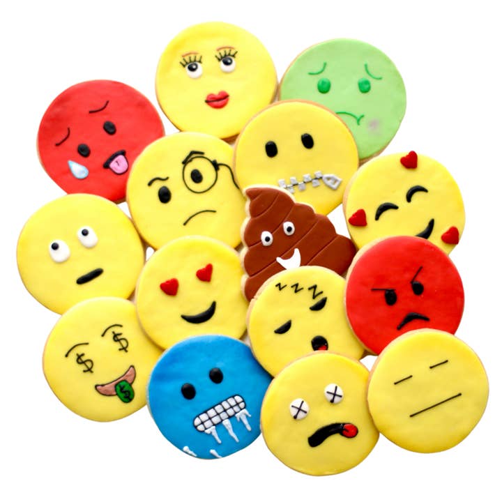 Emoji Cookie Set for wholesale by Sweet Sanctions LLC