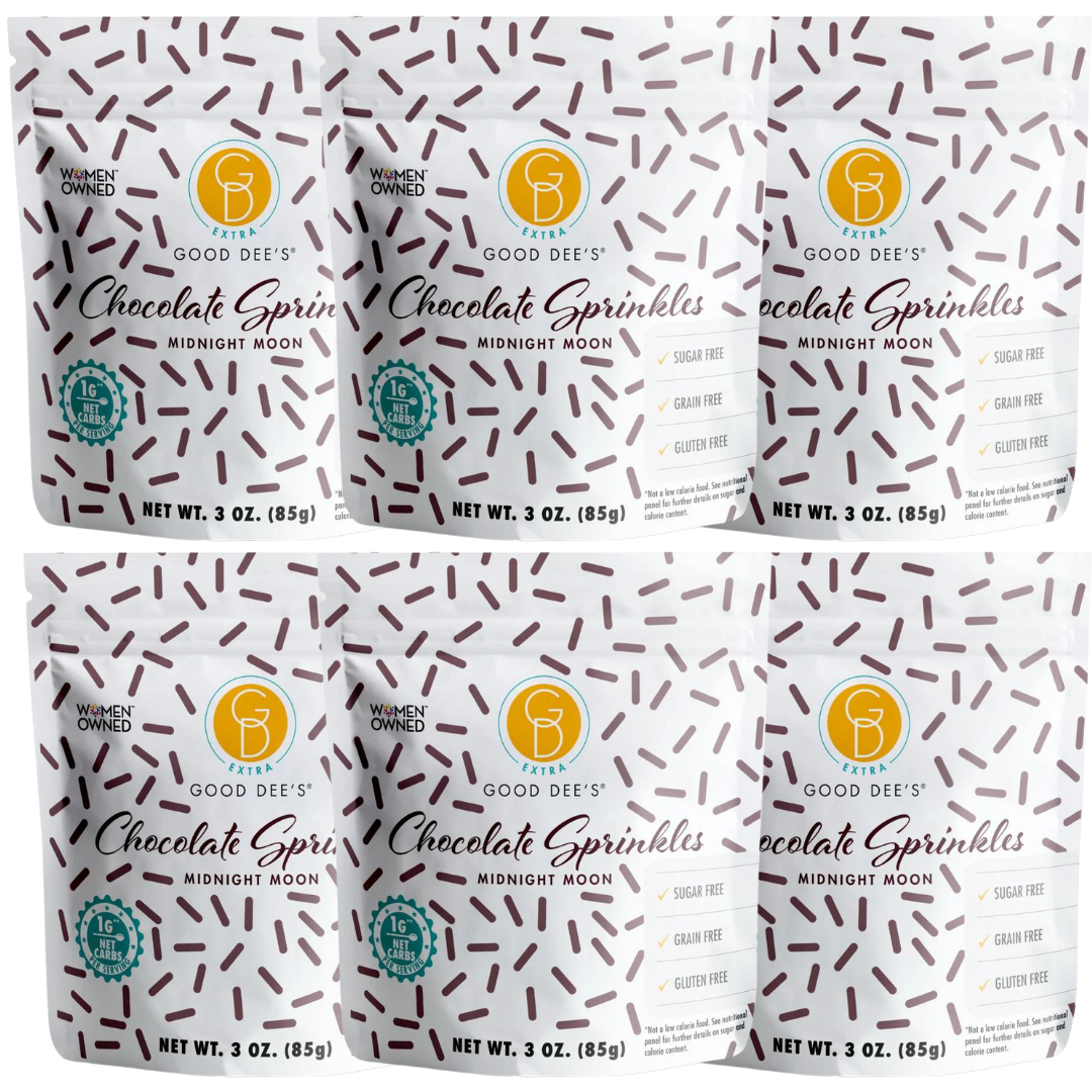 Good Dee's - Wholesale Sprinkles - It’s BACK! Good Dee's Sugar Free "Midnight Moon" Sprinkles - Dye Free, Natural Coloring, Keto Friendly, Vegan, <1g Net Carbs8