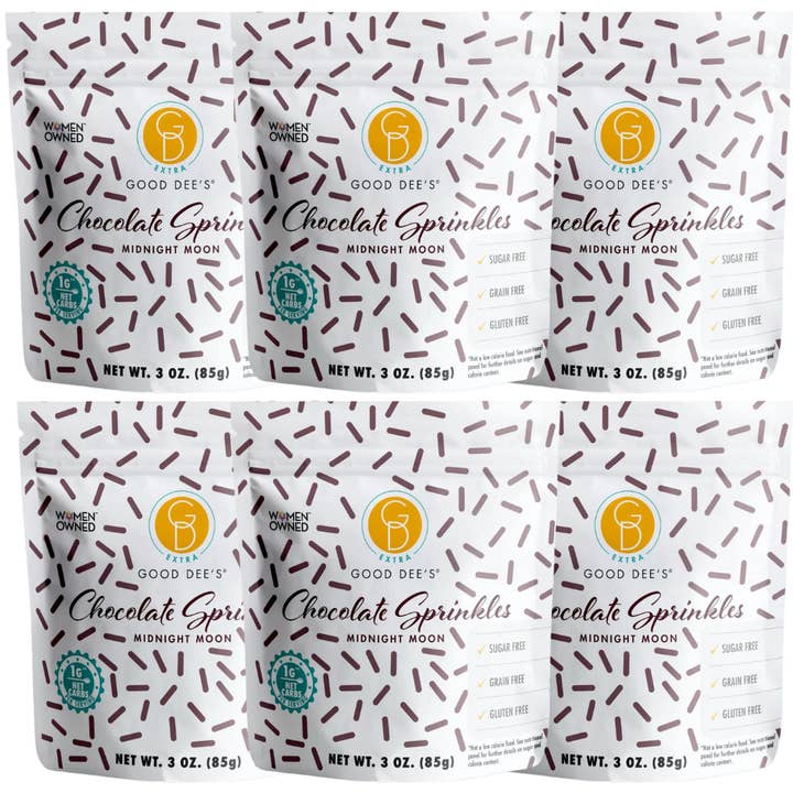 Good Dee's - Wholesale Sprinkles - It’s BACK! Good Dee's Sugar Free "Midnight Moon" Sprinkles - Dye Free, Natural Coloring, Keto Friendly, Vegan, <1g Net Carbs8