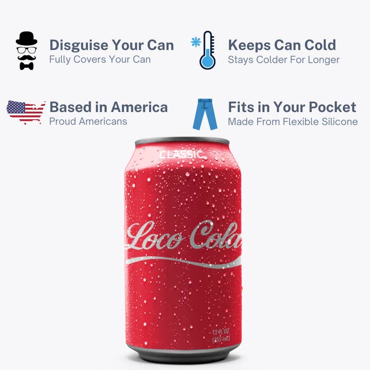 Beersy – Engroshandel Drikkedunke – „Loco Cola“ Silikone Can Cooler, Koozie, Kan Holder1